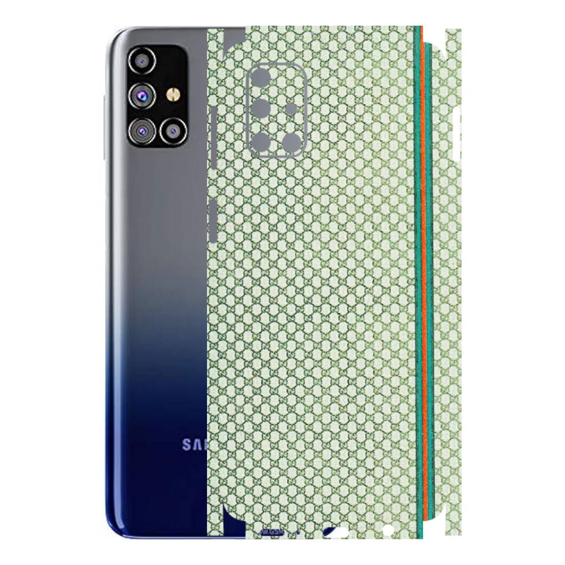 Samsung M/F/Note/Flip and C Phone Skins (All Models) - Gucci Fabric Pattern - 3D Embossed Finish (L-73) Samsung Galaxy M31s