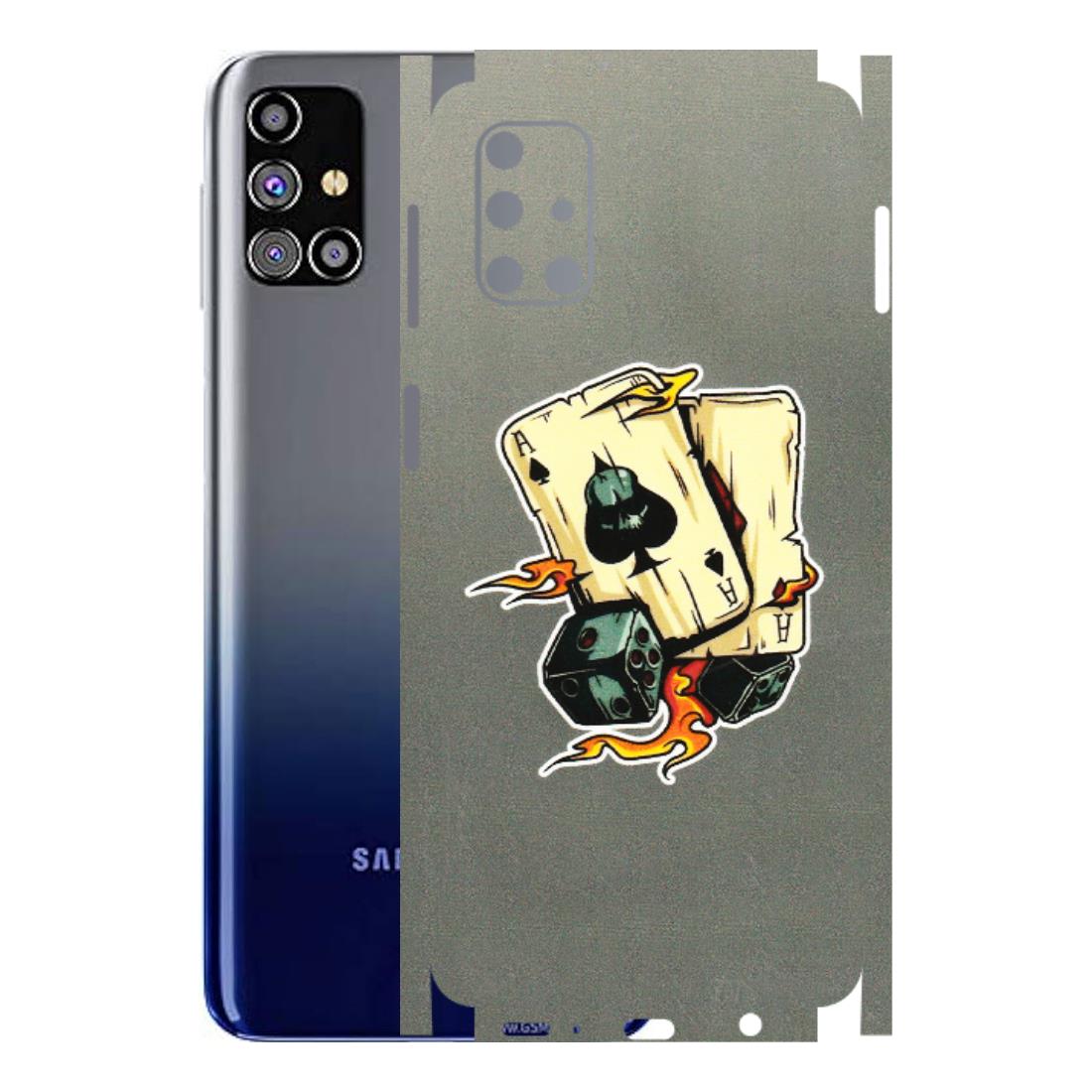 Samsung M/F/Note/Flip and C Phone Skins (All Models) - Grey Cards Of Ace - 3D Embossed Finish (L-77) Samsung Galaxy M31s