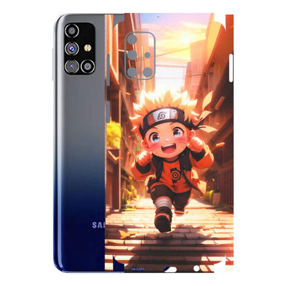 Samsung M/F/Note/Flip and C Phone Skins (All Models) - Naruto Cute Toon Running - Matte Finish (M-04) Samsung Galaxy M31s