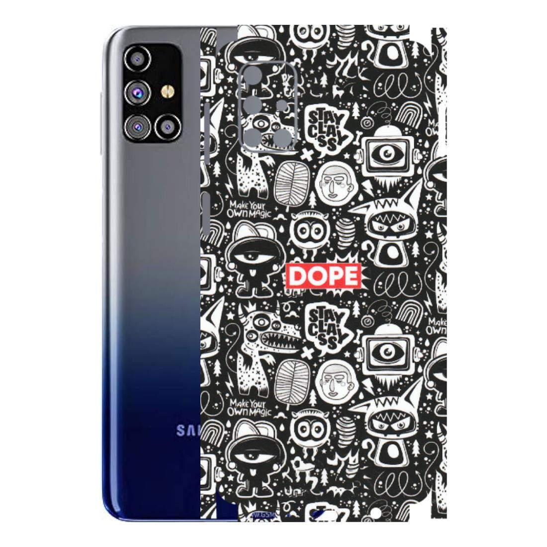 Samsung M/F/Note/Flip and C Phone Skins (All Models) - Dope Stay Classy Black Doodles - Matte Finish (M-126) Samsung Galaxy M31s