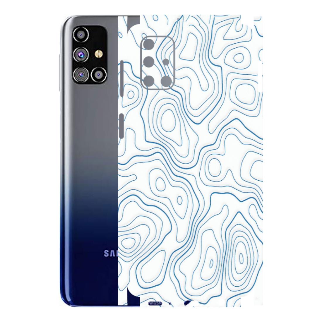 Samsung M/F/Note/Flip and C Phone Skins (All Models) - Blue And White Swirls - Matte Finish (M-139) Samsung Galaxy M31s