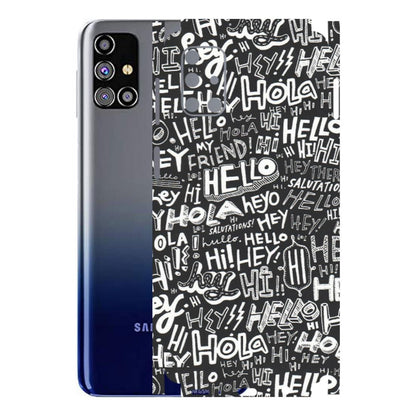 Samsung M/F/Note/Flip and C Phone Skins (All Models) - Hi Hello Doodles - Matte Finish (M-25) Samsung Galaxy M31s