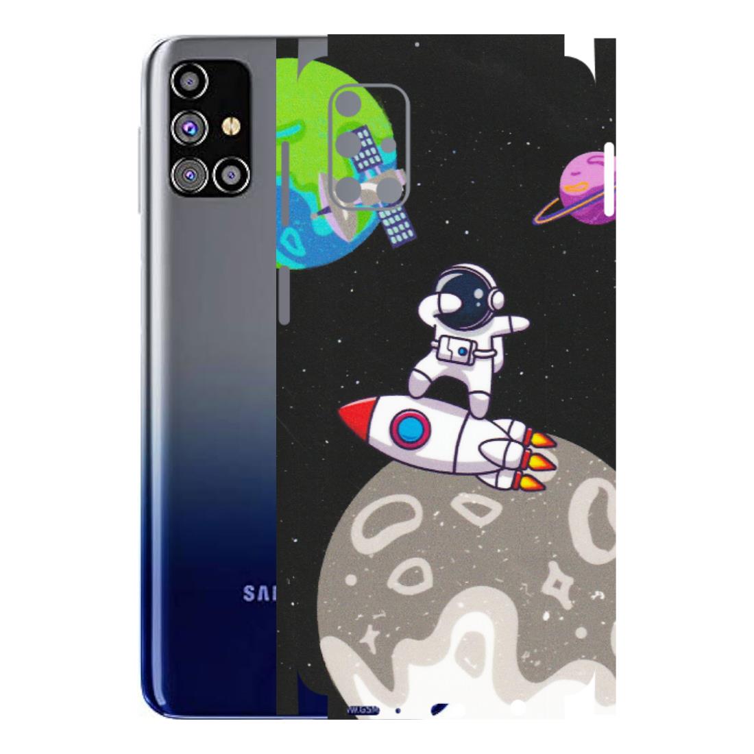 Samsung M/F/Note/Flip and C Phone Skins (All Models) - Astronaut Vibing Toon Running - Matte Finish (M-39) Samsung Galaxy M31s