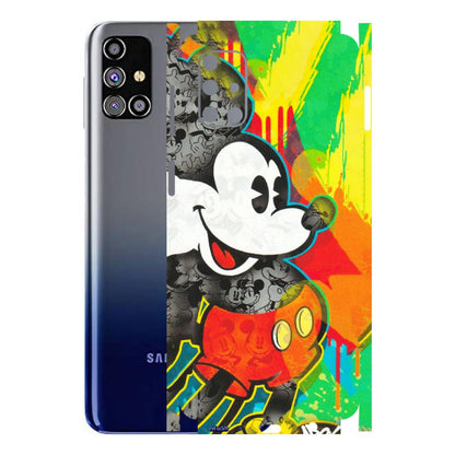 Samsung M/F/Note/Flip and C Phone Skins (All Models) - Multiple Mickey With Colourful Texture - Matte Finish (M-84) Samsung Galaxy M31s