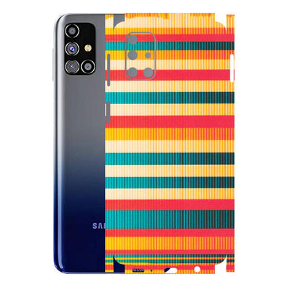 Samsung M/F/Note/Flip and C Phone Skins (All Models) - Colourful Stripes Soothing Effect - Matte Finish (M-86) Samsung Galaxy M31s