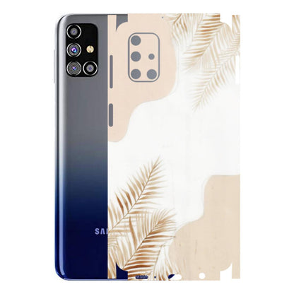 Samsung M/F/Note/Flip and C Phone Skins (All Models) - Gold Petals Abstract - Transparent Finish (T-08) Samsung Galaxy M31s