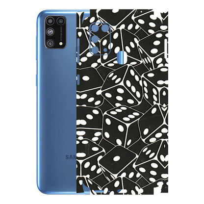 Samsung M/F/Note/Flip and C Phone Skins (All Models) - Big Black Dices - 3D Embossed Finish (L-106) Samsung Galaxy M31