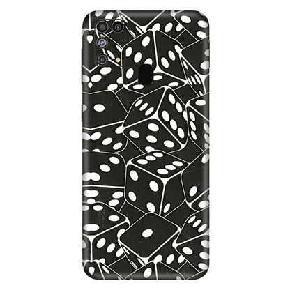 Samsung M/F/Note/Flip and C Phone Skins (All Models) - Big Black Dices - 3D Embossed Finish (L-106) Samsung Galaxy M31