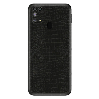 Samsung M/F/Note/Flip and C Phone Skins (All Models) - Snake Leather Black - 3D Embossed Finish (L-107) Samsung Galaxy M31