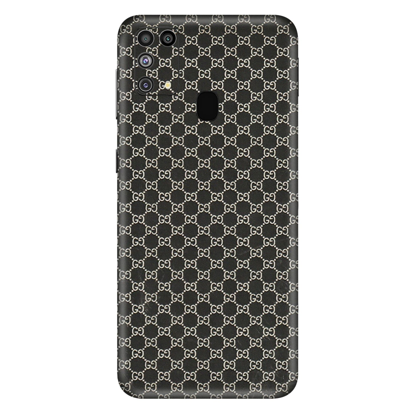 Samsung M/F/Note/Flip and C Phone Skins (All Models) - Black G Print - 3D Embossed Finish (L-109) Samsung Galaxy M31