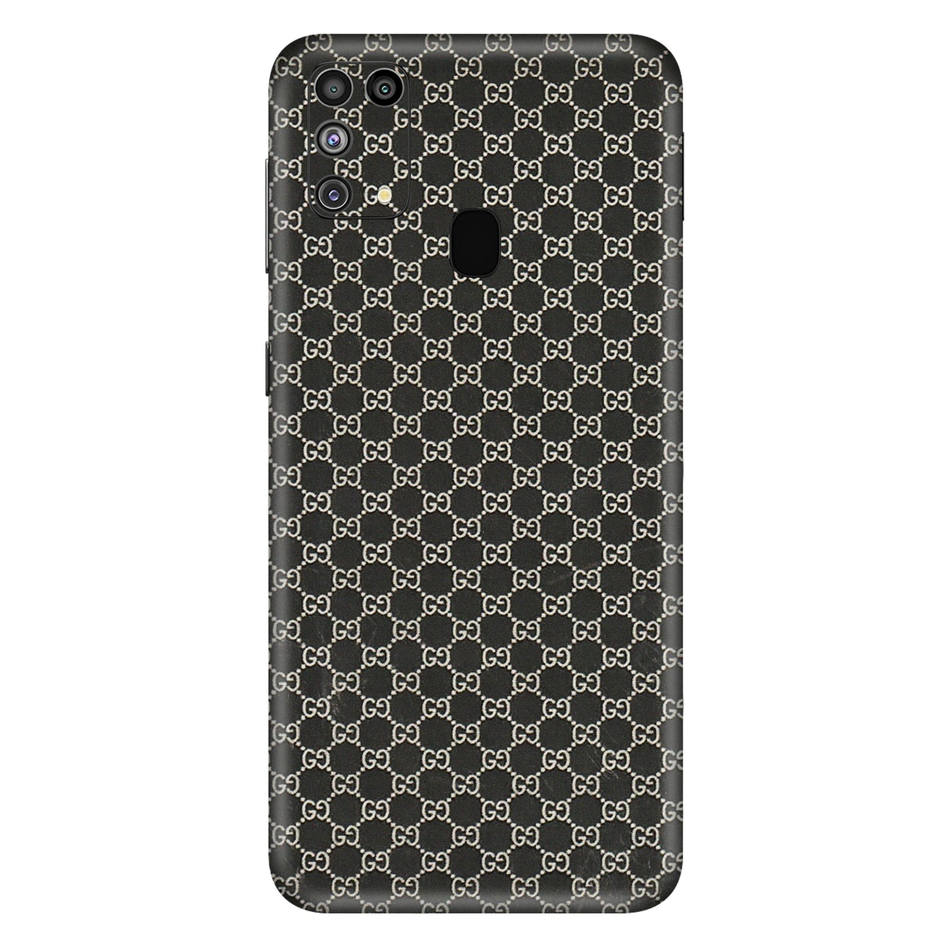 Samsung M/F/Note/Flip and C Phone Skins (All Models) - Black G Print - 3D Embossed Finish (L-109) Samsung Galaxy M31