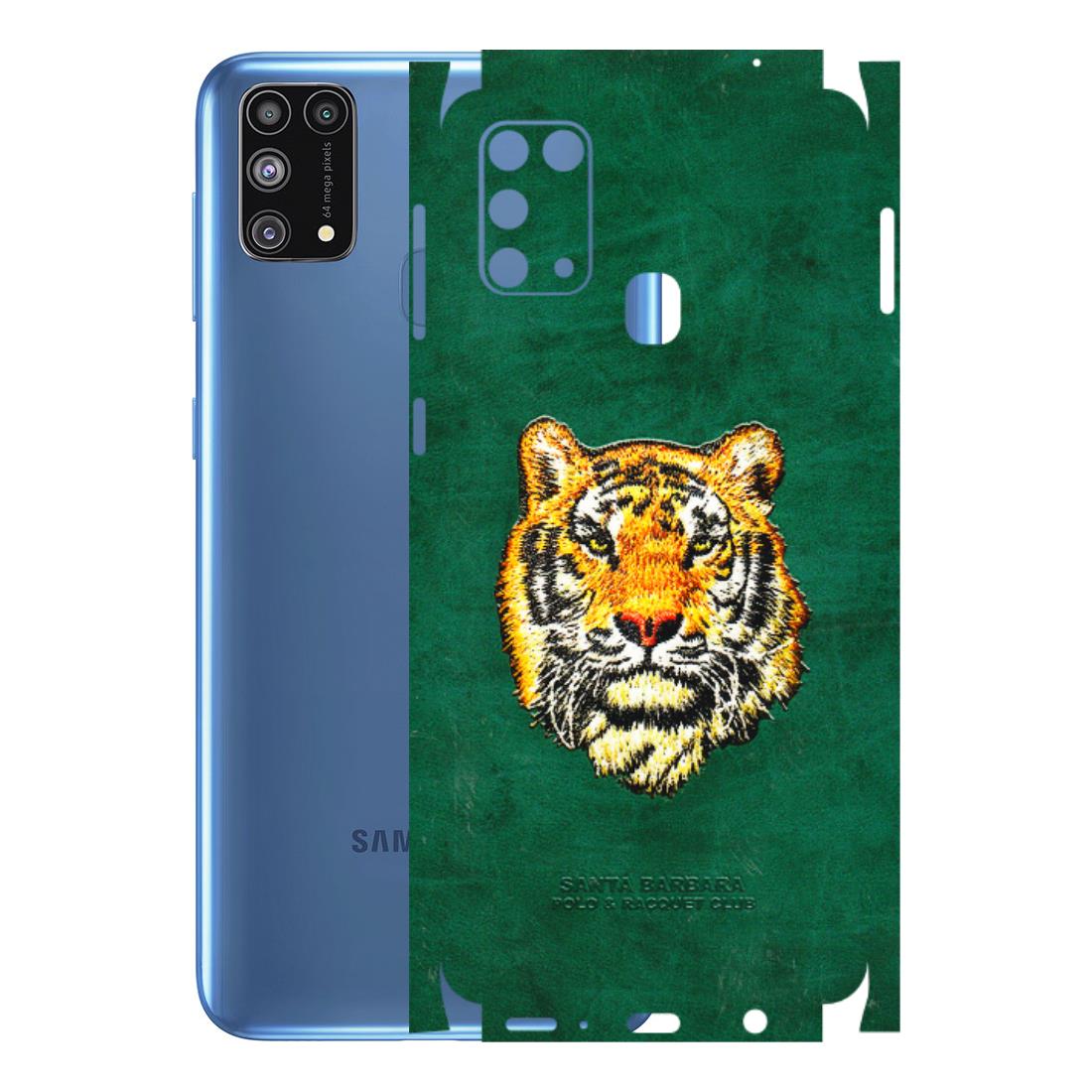 Samsung M/F/Note/Flip and C Phone Skins (All Models) - Leather Feel Tiger - 3D Embossed Finish (L-111) Samsung Galaxy M31