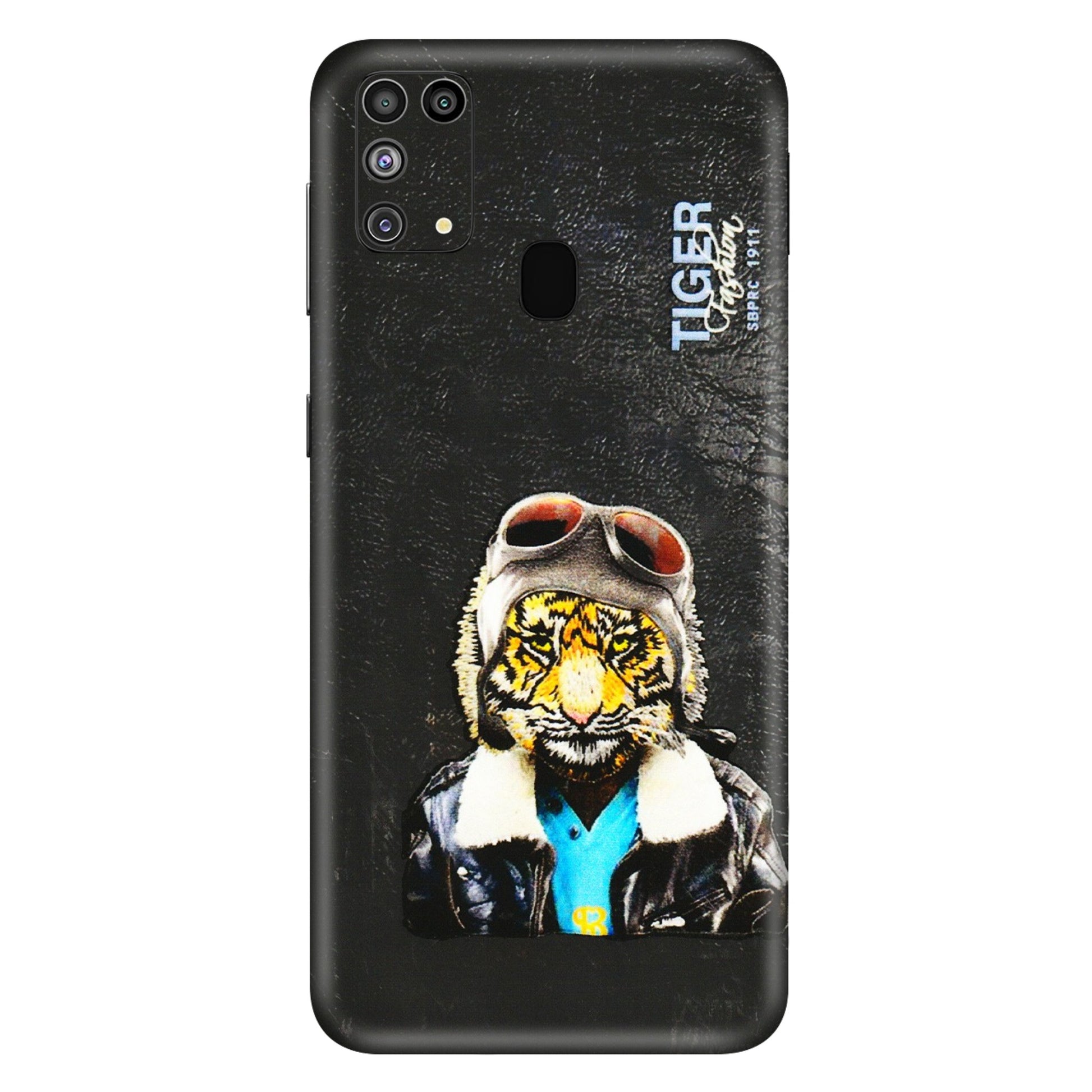 Samsung M/F/Note/Flip and C Phone Skins (All Models) - Rider Tiger - 3D Embossed Finish (L-113) Samsung Galaxy M31