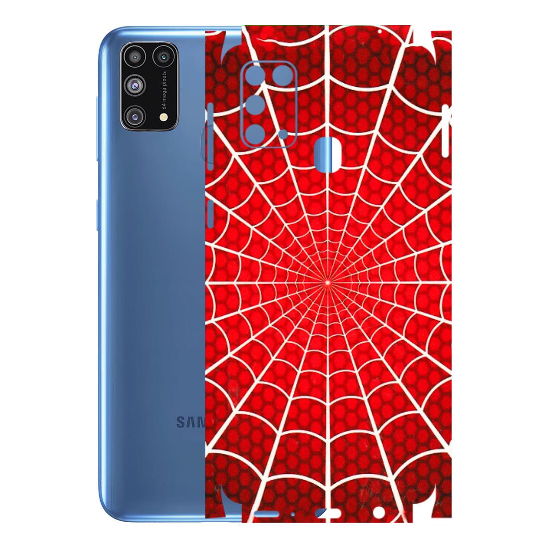 Samsung M/F/Note/Flip and C Phone Skins (All Models) - Classic Spidey Web - 3D Embossed Finish (L-115) Samsung Galaxy M31