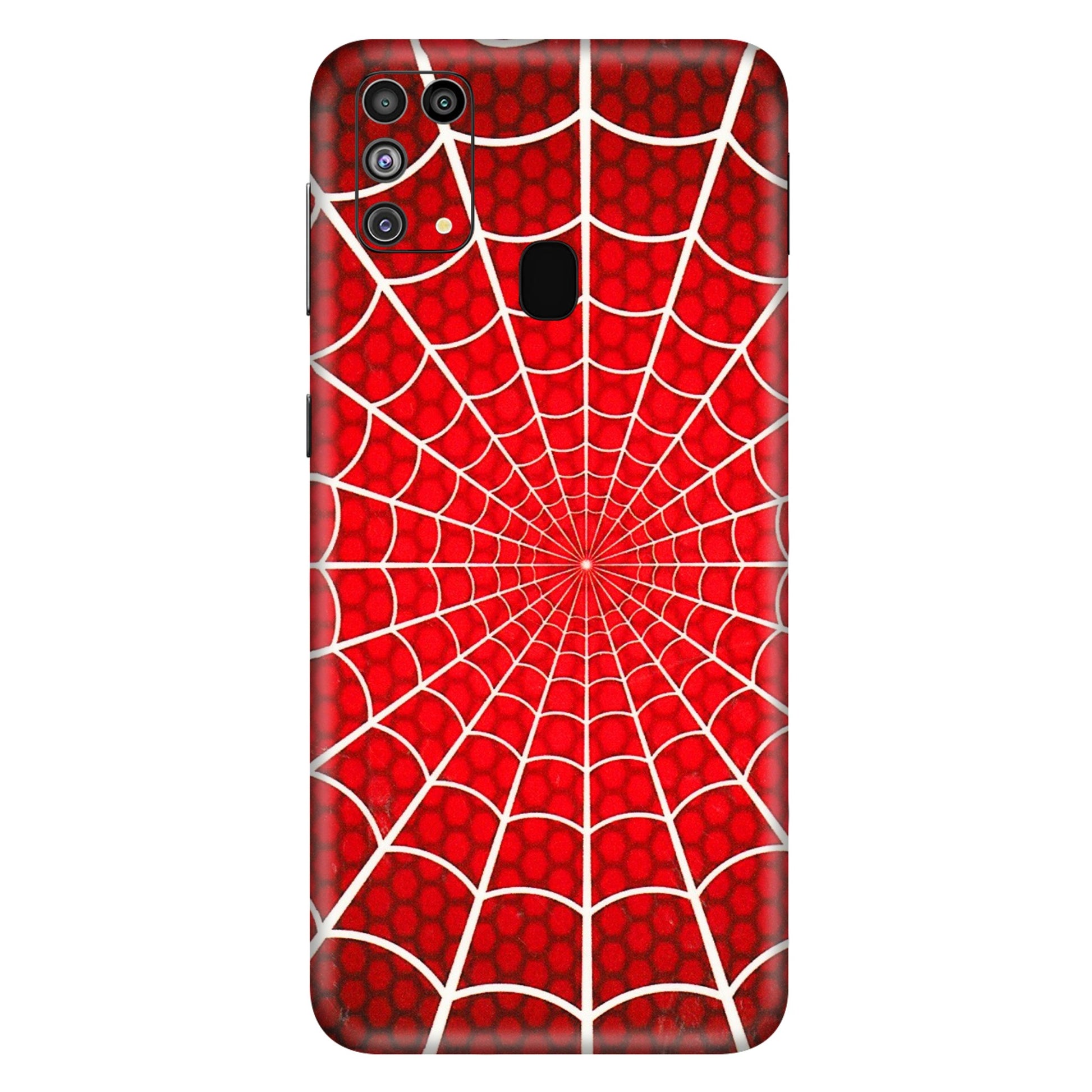 Samsung M/F/Note/Flip and C Phone Skins (All Models) - Classic Spidey Web - 3D Embossed Finish (L-115) Samsung Galaxy M31