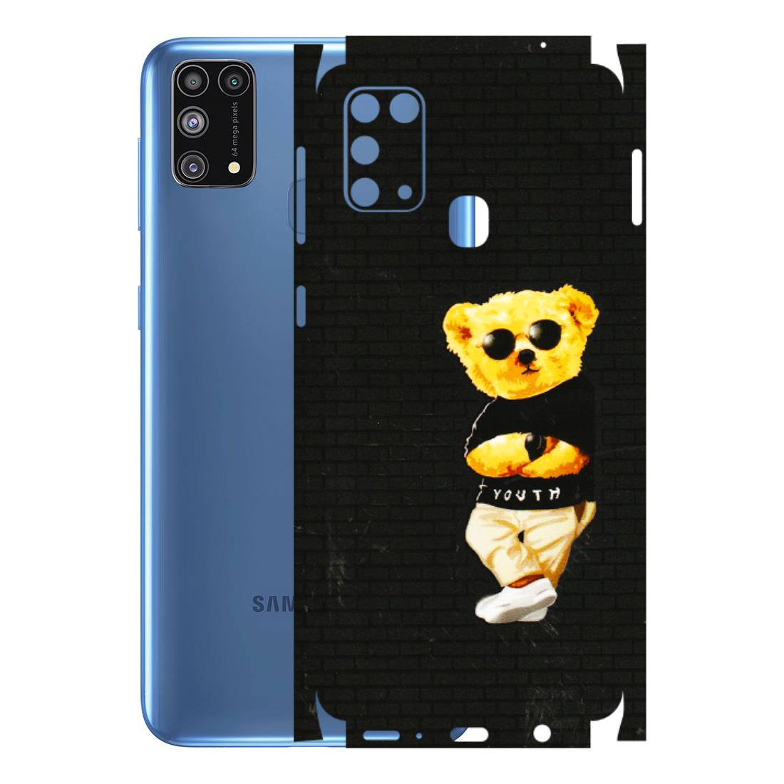 Samsung M/F/Note/Flip and C Phone Skins (All Models) - Classy Teddy Bear - 3D Embossed Finish (L-116) Samsung Galaxy M31
