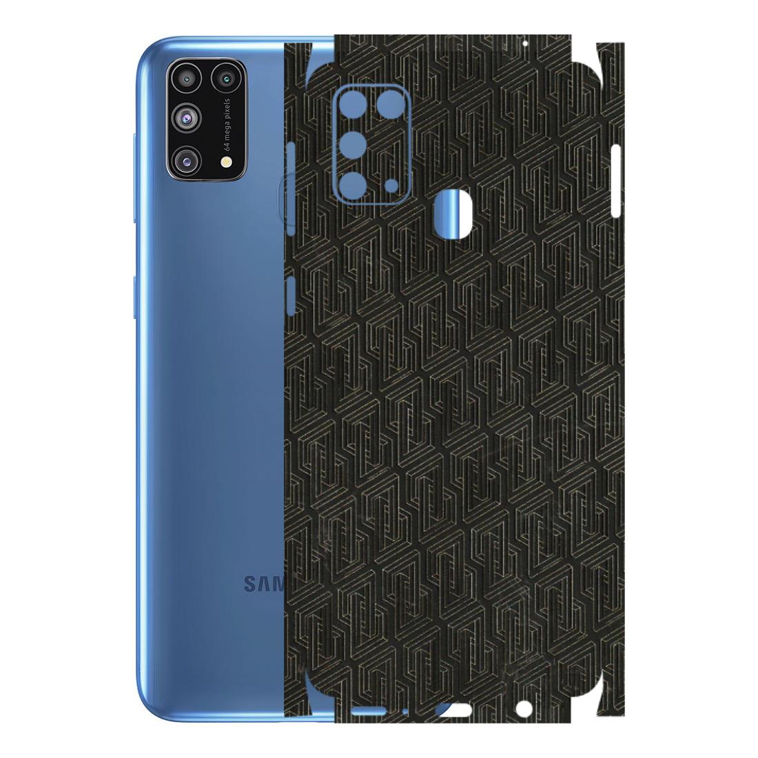Samsung M/F/Note/Flip and C Phone Skins (All Models) - Black Abstract Pattern - 3D Embossed Finish (L-117) Samsung Galaxy M31