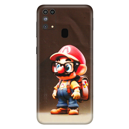Samsung M/F/Note/Flip and C Phone Skins (All Models) - Little Mario - 3D Embossed Finish (L-119) Samsung Galaxy M31