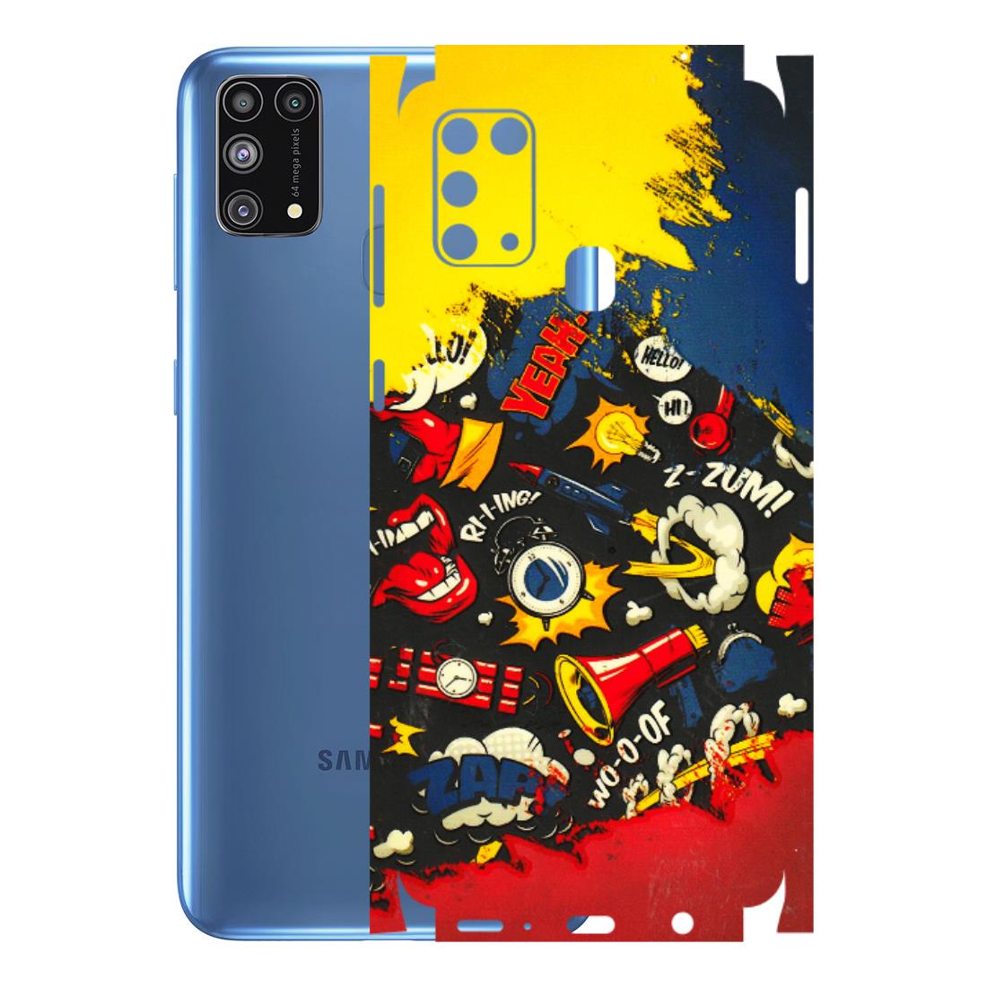 Samsung M/F/Note/Flip and C Phone Skins (All Models) - Pacific Doodle Art - 3D Embossed Finish (L-120) Samsung Galaxy M31