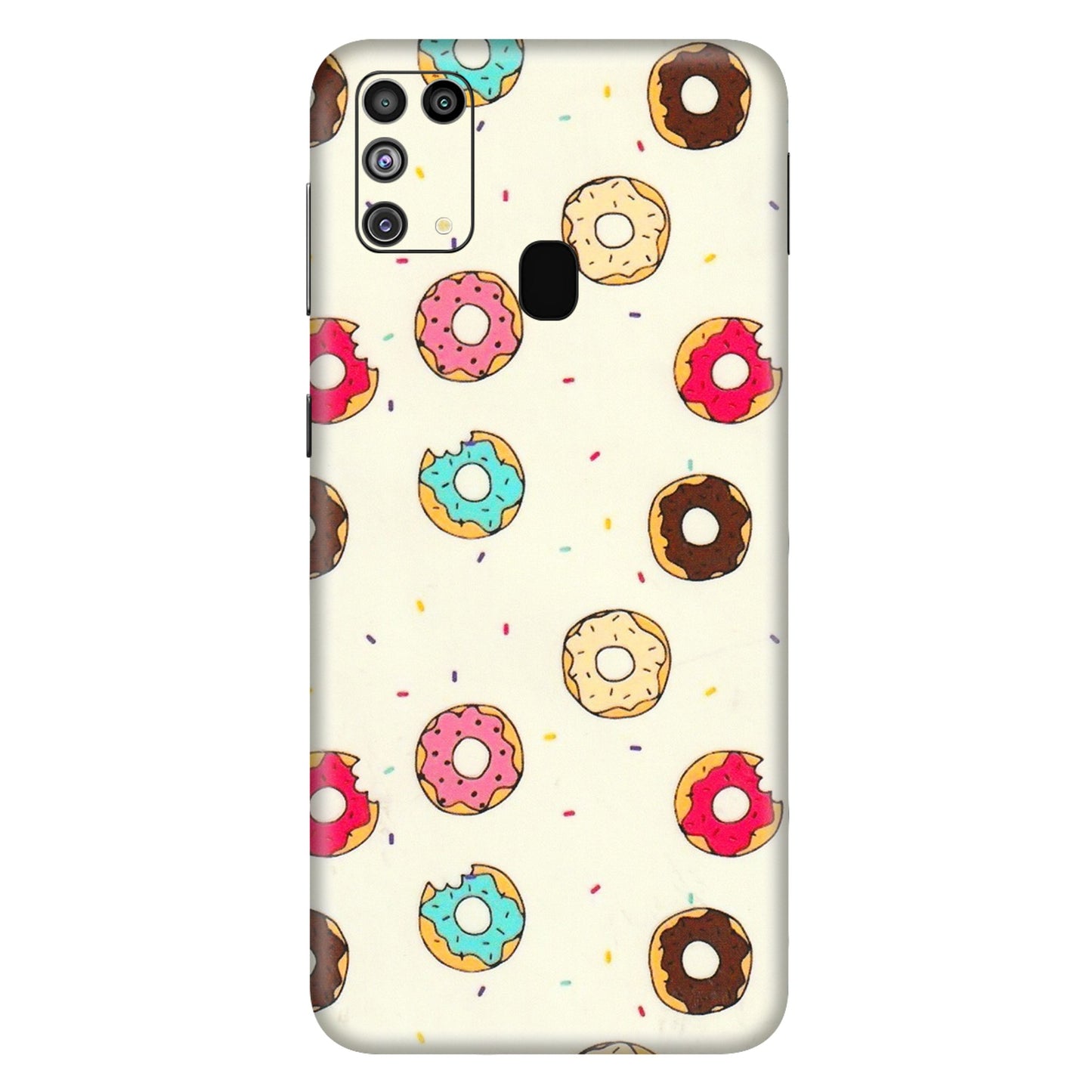 Samsung M/F/Note/Flip and C Phone Skins (All Models) - Mini Donuts Doodle Art - 3D Embossed Finish (L-122) Samsung Galaxy M31