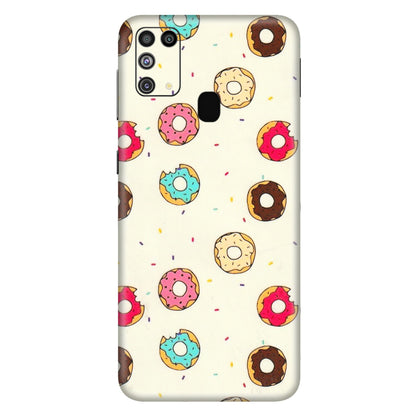 Samsung M/F/Note/Flip and C Phone Skins (All Models) - Mini Donuts Doodle Art - 3D Embossed Finish (L-122) Samsung Galaxy M31