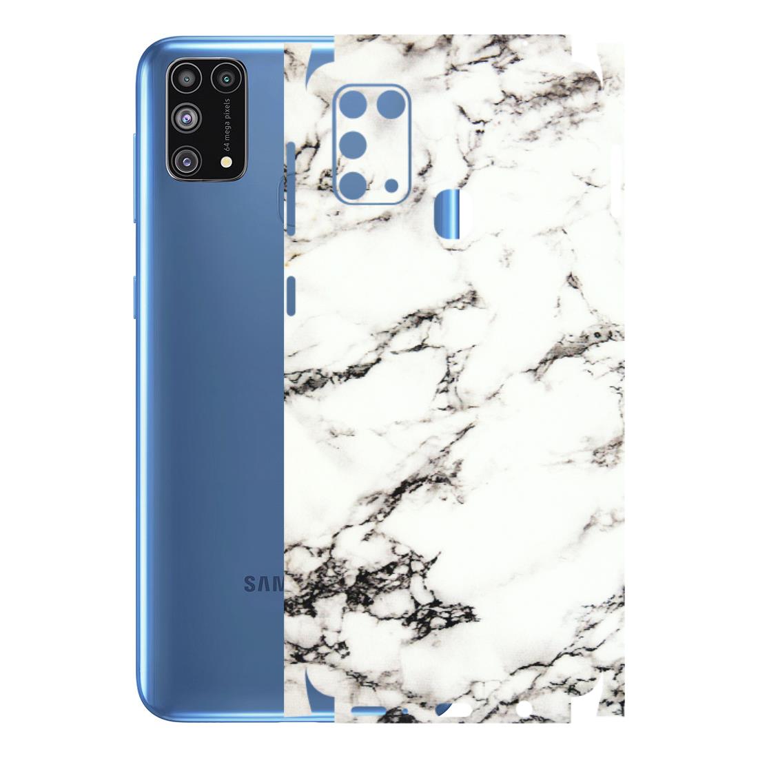 Samsung M/F/Note/Flip and C Phone Skins (All Models) - Black and White Marble Texture - 3D Embossed Finish (L-124) Samsung Galaxy M31