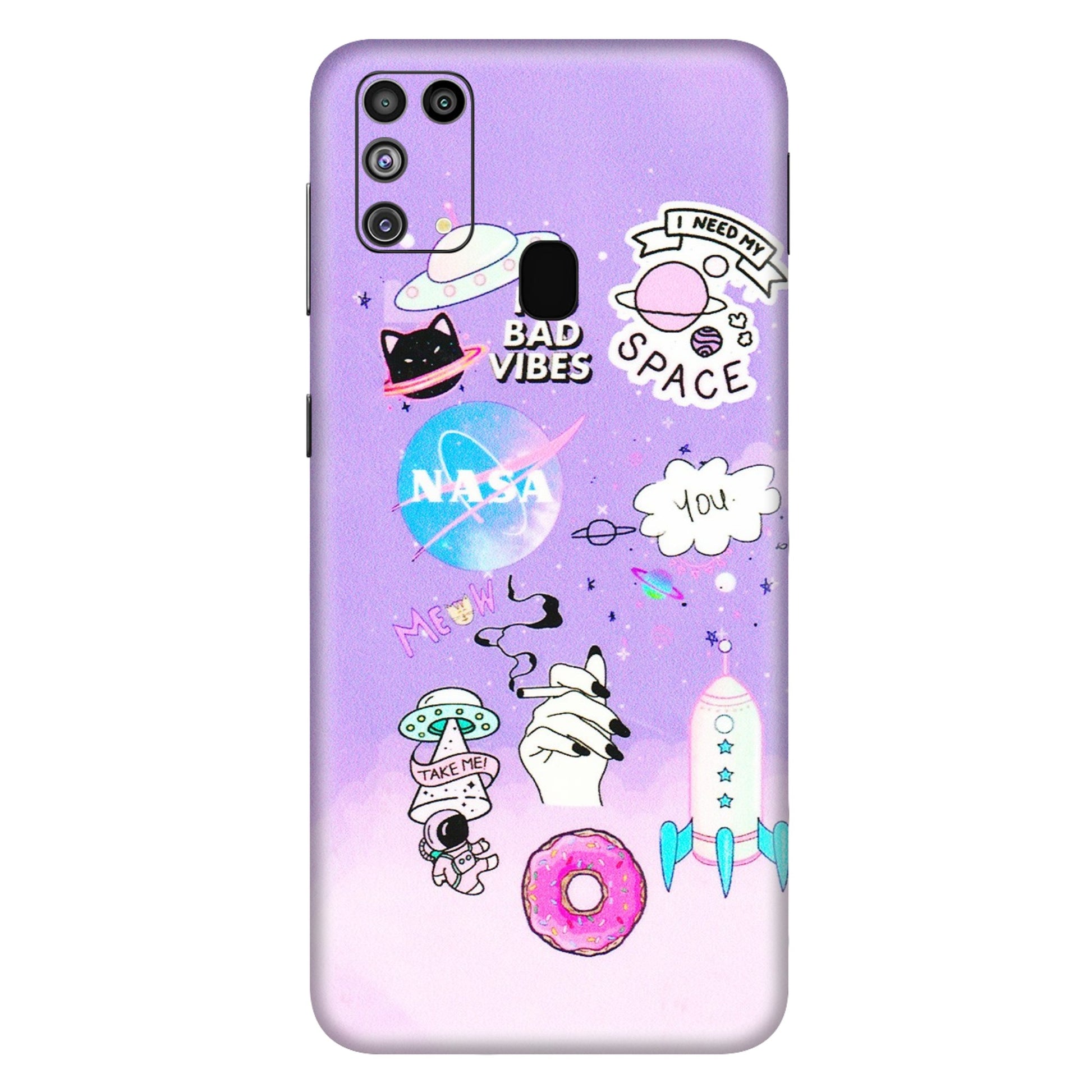 Samsung M/F/Note/Flip and C Phone Skins (All Models) - I Need My Nasa Skin - 3D Embossed Finish (L-149) Samsung Galaxy M31