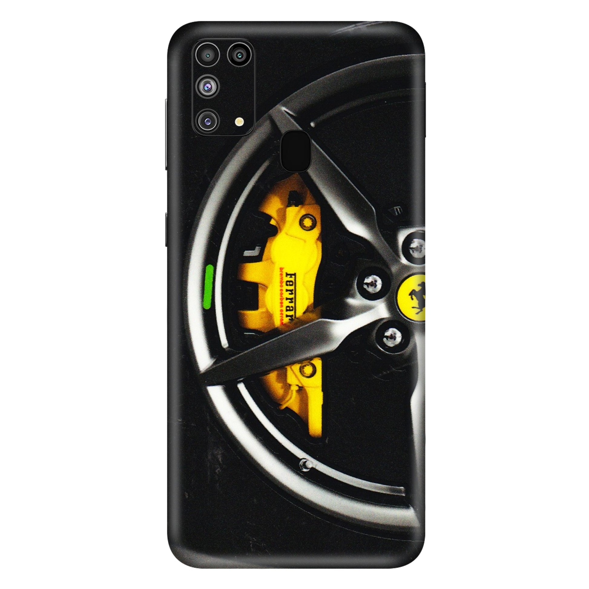 Samsung M/F/Note/Flip and C Phone Skins (All Models) - Ferrari Wheel Alloy - 3D Embossed Finish (L-173) Samsung Galaxy M31