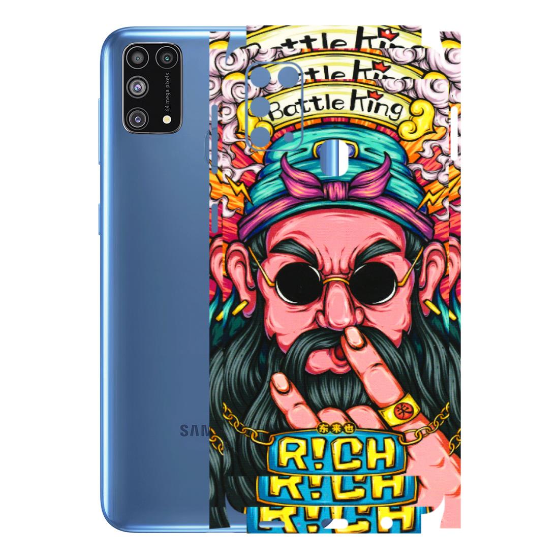 Samsung M/F/Note/Flip and C Phone Skins (All Models) - Battle King Dude Face - 3D Embossed Finish (L-178) Samsung Galaxy M31