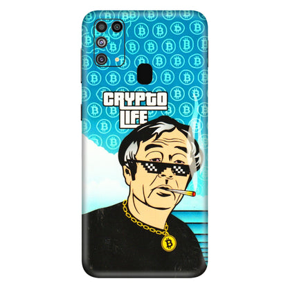 Samsung M/F/Note/Flip and C Phone Skins (All Models) - Crypto Thug Life - 3D Embossed Finish (L-179) Samsung Galaxy M31