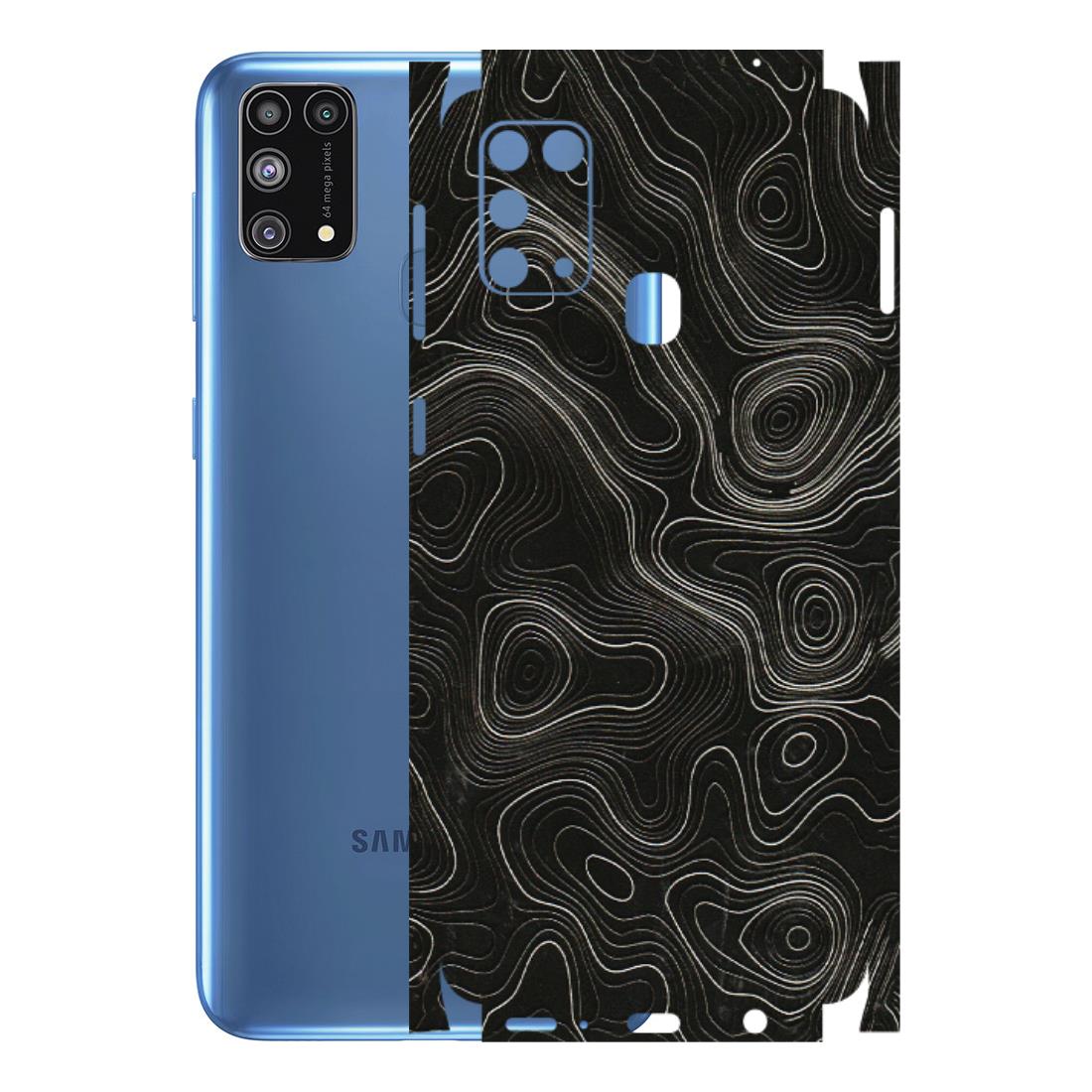 Samsung M/F/Note/Flip and C Phone Skins (All Models) - Black Swirl - 3D Embossed Finish (L-196) Samsung Galaxy M31