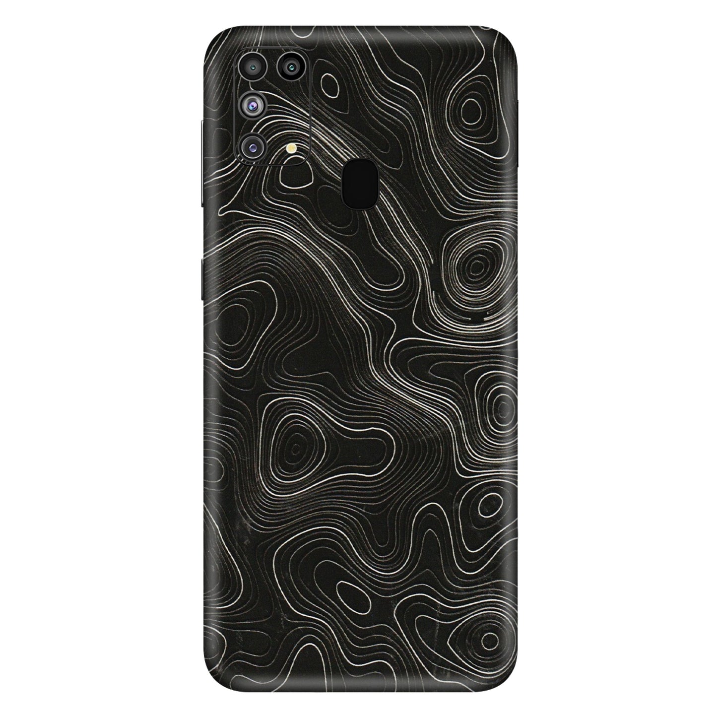 Samsung M/F/Note/Flip and C Phone Skins (All Models) - Black Swirl - 3D Embossed Finish (L-196) Samsung Galaxy M31