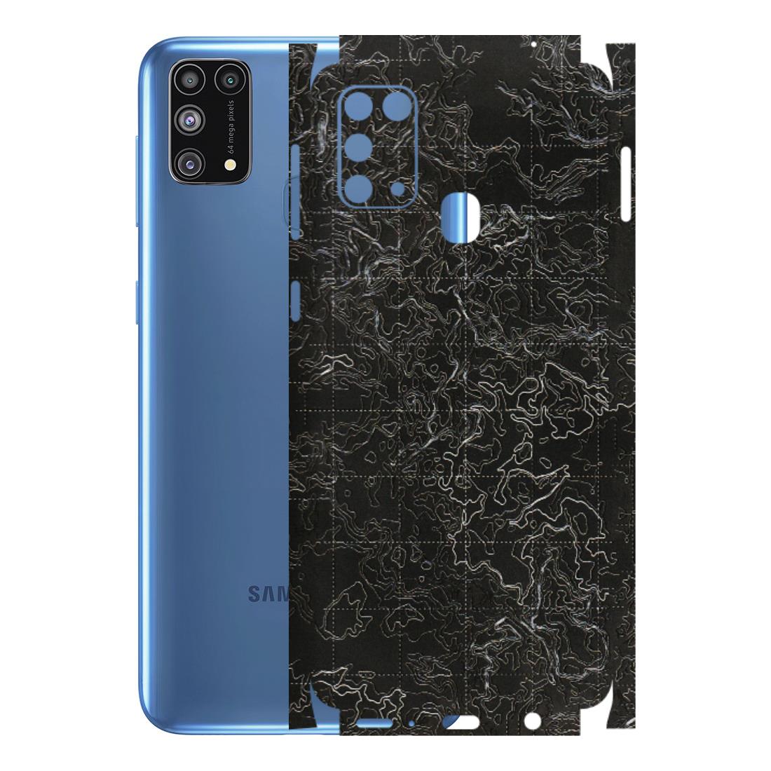 Samsung M/F/Note/Flip and C Phone Skins (All Models) - Black map Texture - 3D Embossed Finish (L-201) Samsung Galaxy M31