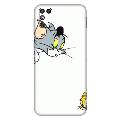 Samsung M/F/Note/Flip and C Phone Skins (All Models) - Cute Tom And Jerry - 3D Embossed Finish (L-220) Samsung Galaxy M31
