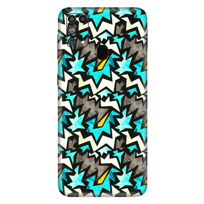Samsung M/F/Note/Flip and C Phone Skins (All Models) - Funky Zig Zag - 3D Embossed Finish (L-223) Samsung Galaxy M31