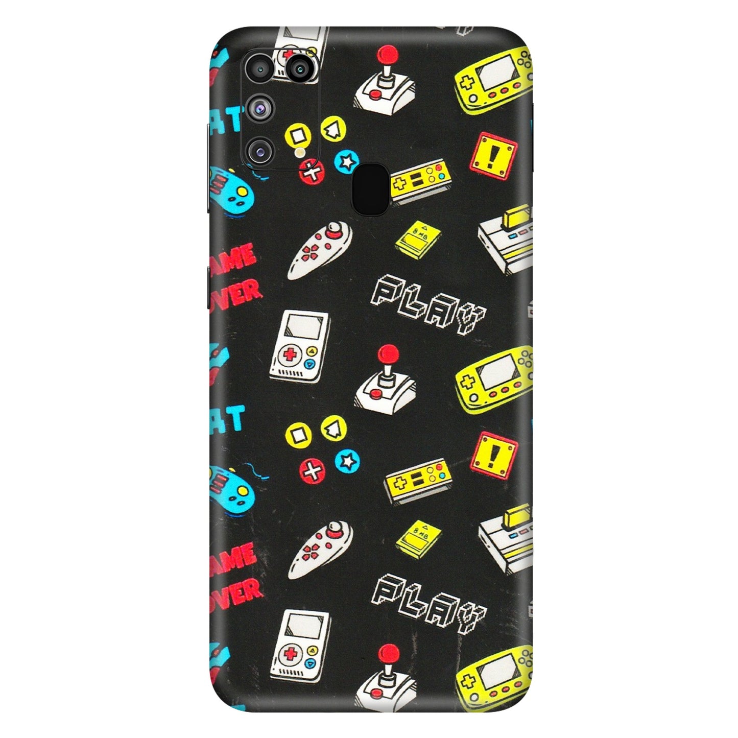 Samsung M/F/Note/Flip and C Phone Skins (All Models) - Gaming Doodles - 3D Embossed Finish (L-224) Samsung Galaxy M31
