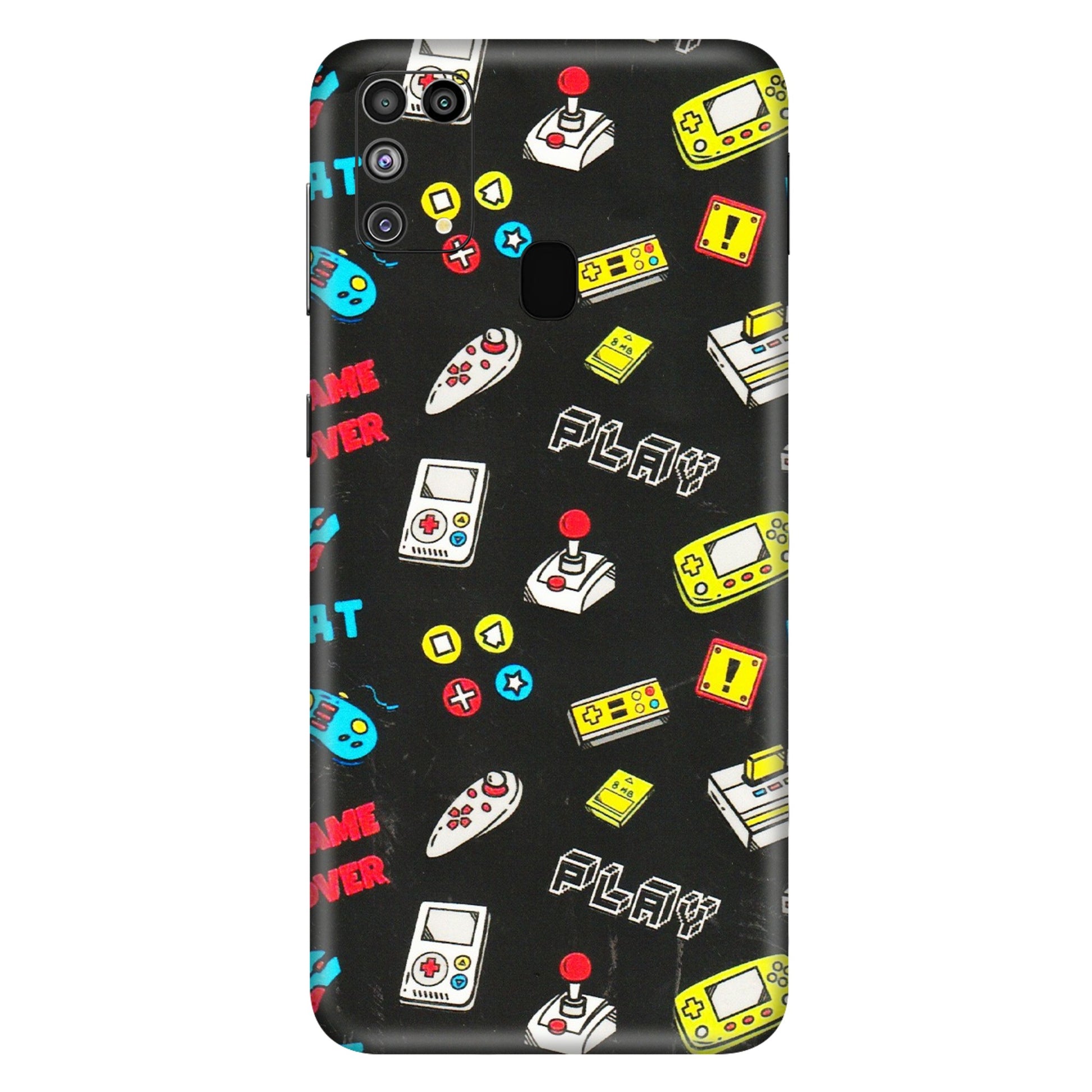 Samsung M/F/Note/Flip and C Phone Skins (All Models) - Gaming Doodles - 3D Embossed Finish (L-224) Samsung Galaxy M31