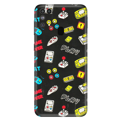 Samsung M/F/Note/Flip and C Phone Skins (All Models) - Gaming Doodles - 3D Embossed Finish (L-224) Samsung Galaxy M31
