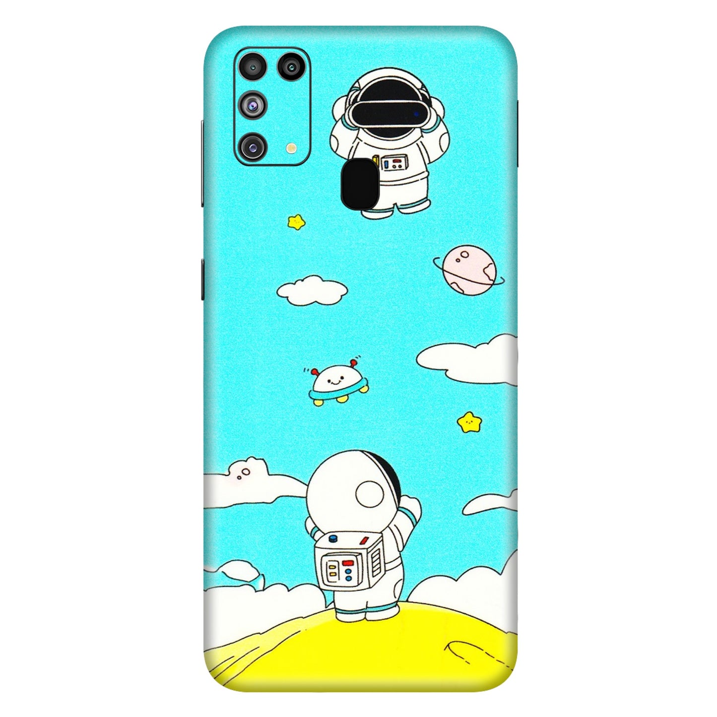 Samsung M/F/Note/Flip and C Phone Skins (All Models) - Blue Skies Astro Float - 3D Embossed Finish (L-230) Samsung Galaxy M31