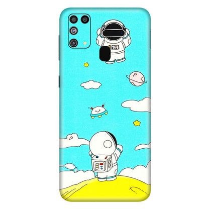 Samsung M/F/Note/Flip and C Phone Skins (All Models) - Blue Skies Astro Float - 3D Embossed Finish (L-230) Samsung Galaxy M31