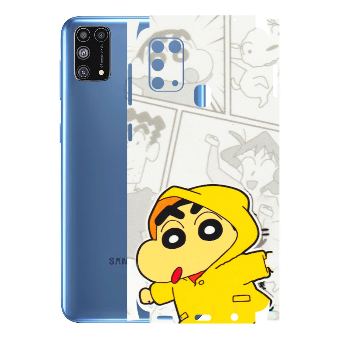 Samsung M/F/Note/Flip and C Phone Skins (All Models) - Yellow Shinchan Comic - 3D Embossed Finish (L-246) Samsung Galaxy M31
