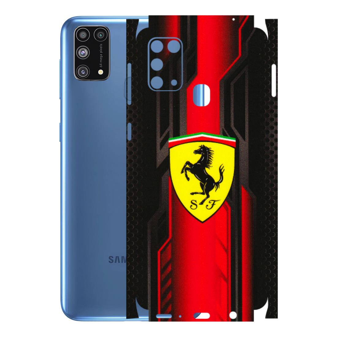 Samsung M/F/Note/Flip and C Phone Skins (All Models) - Black Ferrari Logo - 3D Embossed Finish (L-253) Samsung Galaxy M31