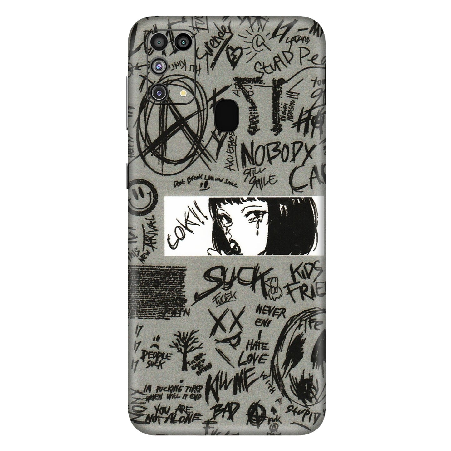 Samsung M/F/Note/Flip and C Phone Skins (All Models) - Never Have Love Anime - 3D Embossed Finish (L-260) Samsung Galaxy M31