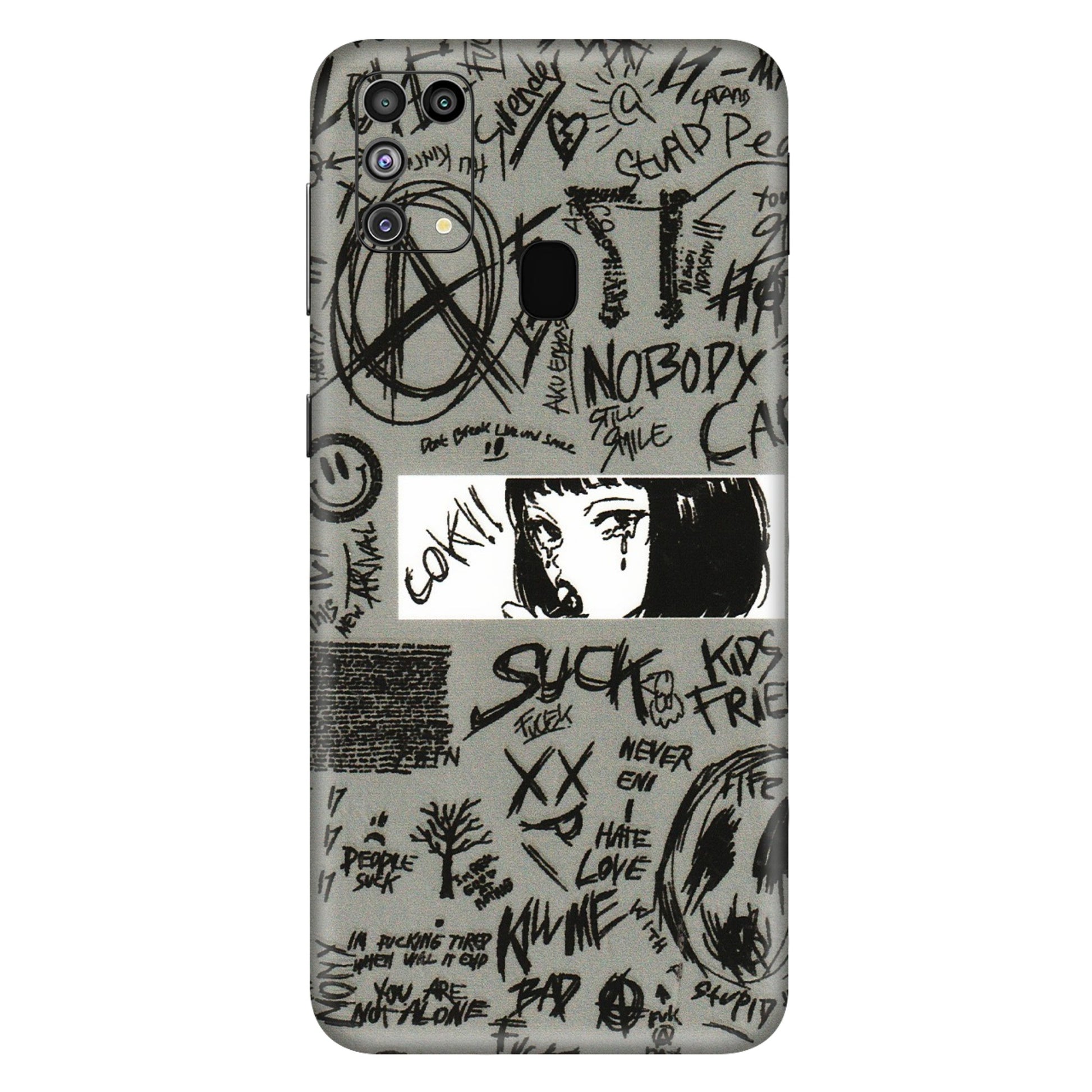 Samsung M/F/Note/Flip and C Phone Skins (All Models) - Never Have Love Anime - 3D Embossed Finish (L-260) Samsung Galaxy M31