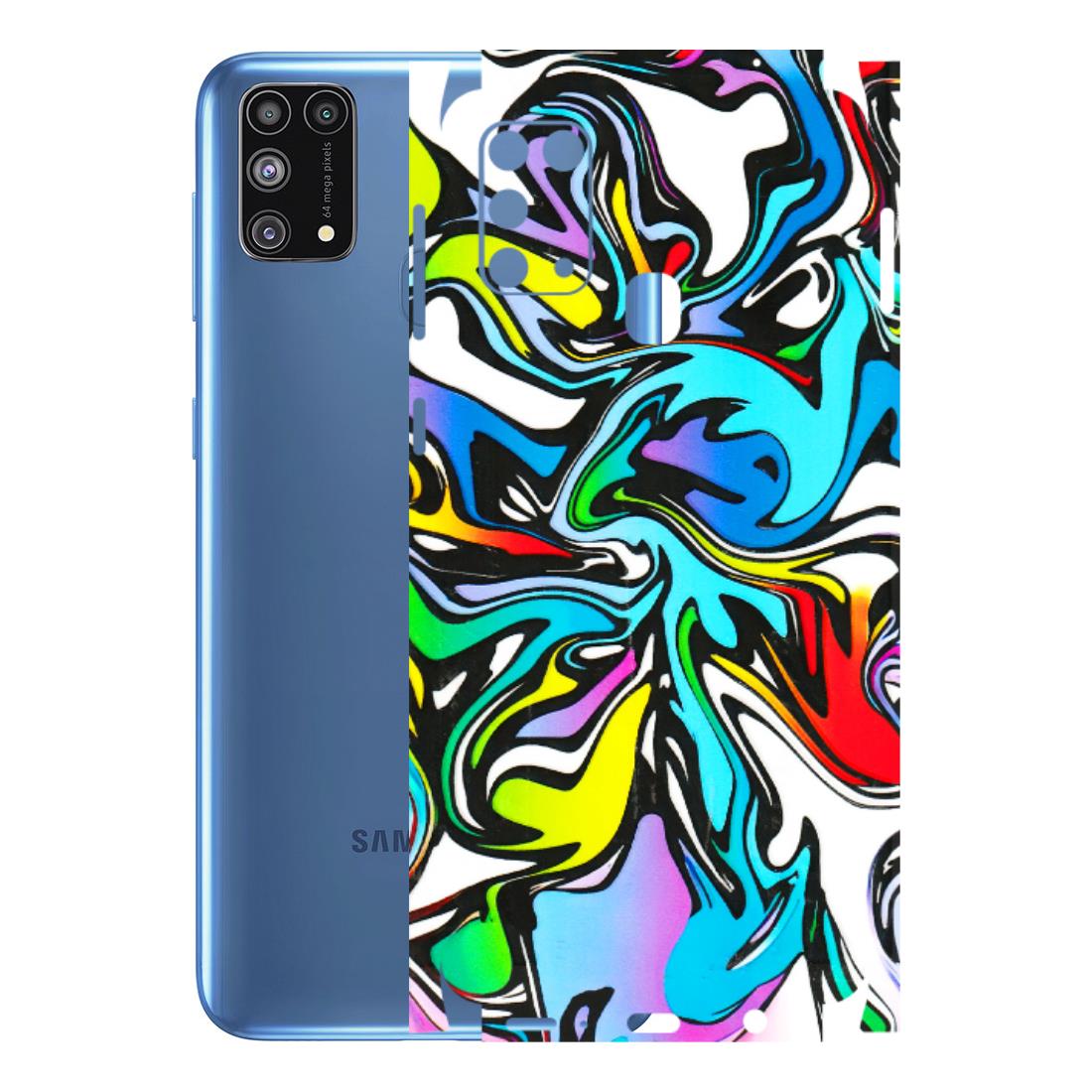 Samsung M/F/Note/Flip and C Phone Skins (All Models) - Abstract Colour Paints - 3D Embossed Finish (L-271) Samsung Galaxy M31