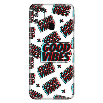 Samsung M/F/Note/Flip and C Phone Skins (All Models) - Good Vibes - 3D Embossed Finish (L-282) Samsung Galaxy M31