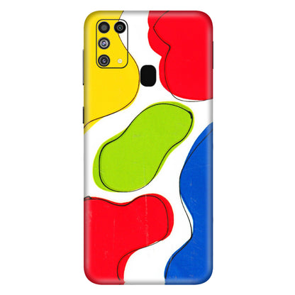 Samsung M/F/Note/Flip and C Phone Skins (All Models) - RGB Colour Paint - 3D Embossed Finish (L-284) Samsung Galaxy M31