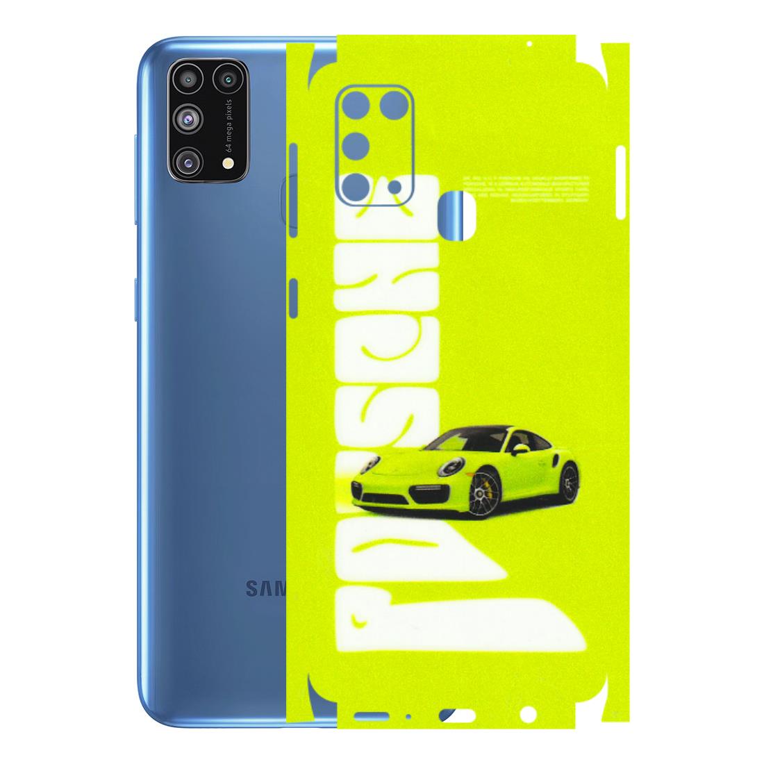 Samsung M/F/Note/Flip and C Phone Skins (All Models) - Lime Green Porche - 3D Embossed Finish (L-30) Samsung Galaxy M31
