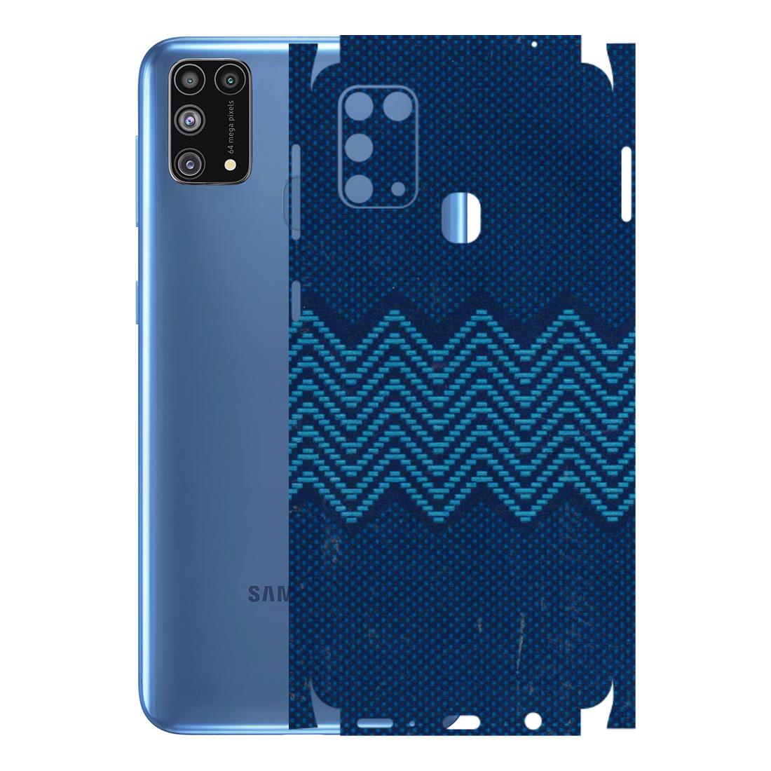 Samsung M/F/Note/Flip and C Phone Skins (All Models) - Blue Sober Waves - 3D Embossed Finish (L-306) Samsung Galaxy M31
