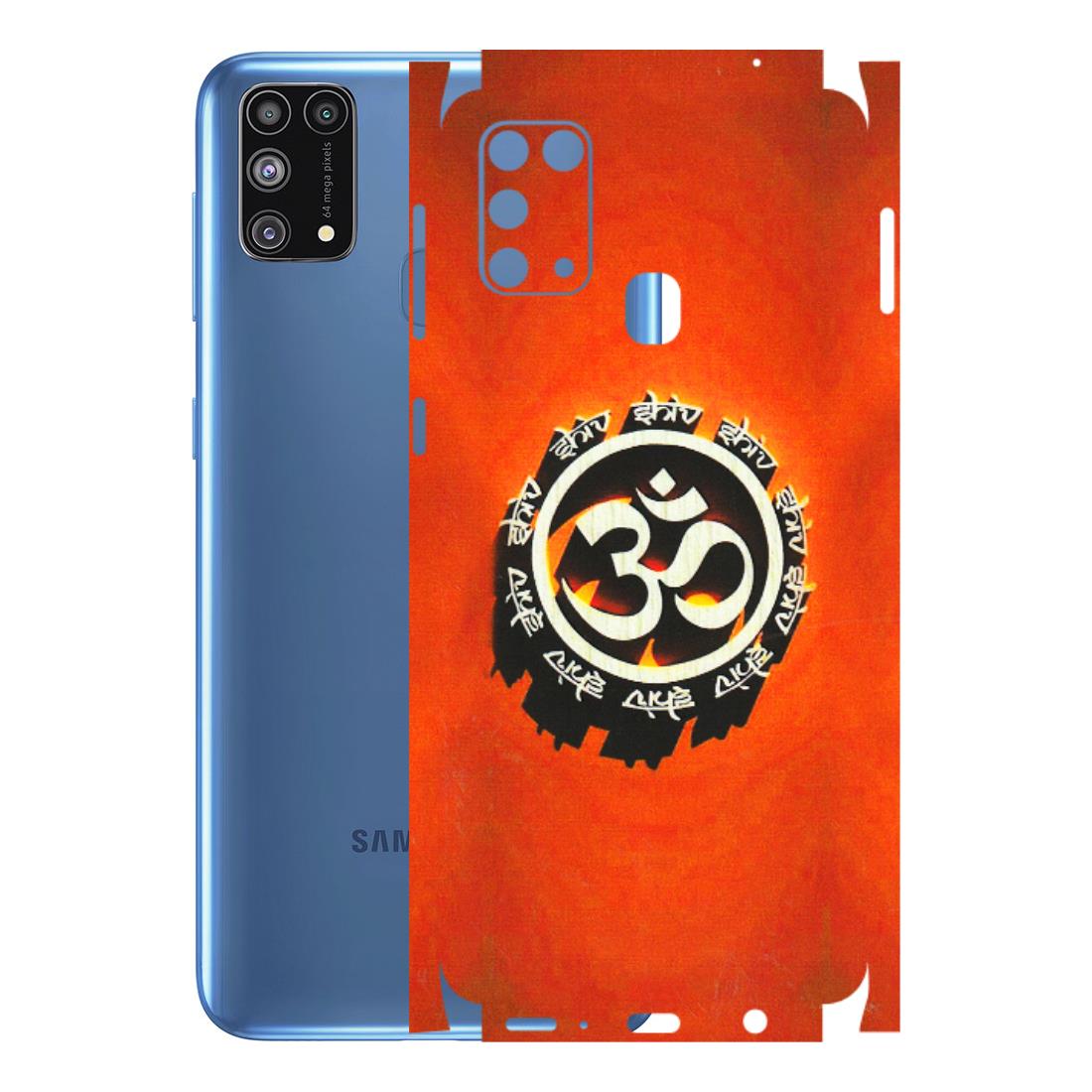 Samsung M/F/Note/Flip and C Phone Skins (All Models) - Aum Shiv Orange - 3D Embossed Finish (L-32) Samsung Galaxy M31